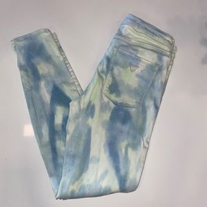 Guess tie dye jeans stretchy size 30